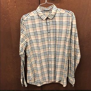 Burberry Men’s Long-Sleeved Check Shirt XL